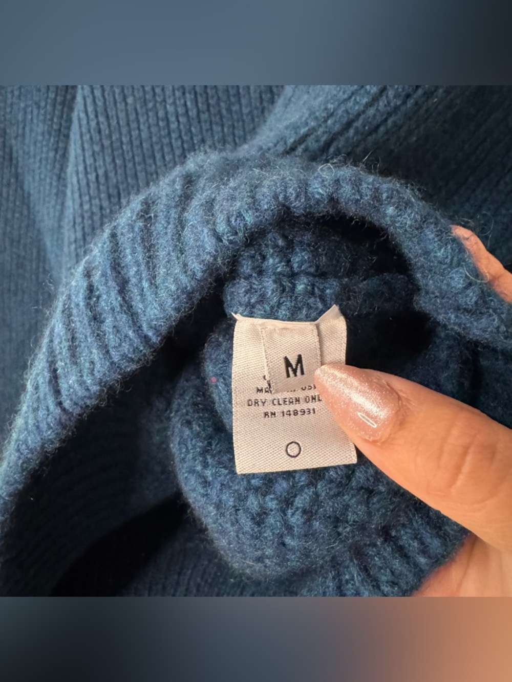The Elder Statesman ribbed knit cashmere sweater petrol blue - Picture 5 of 9